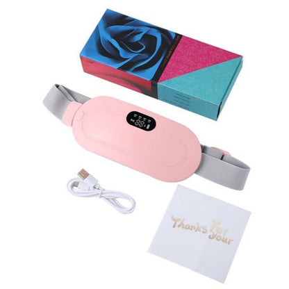 Menstrual Cramp Relief Belt | Heating & Vibrating Pain Relief for Period Cramps | Adjustable Comfort Wrap - Saadiq.pk