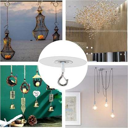 Metal Ceiling Hanging Hooks | Strong Hooks for Wind Chimes, Lamps & Decor(Pack of 2) - Saadiq.pk
