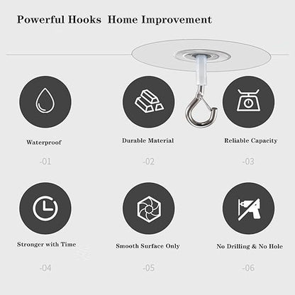 Metal Ceiling Hanging Hooks | Strong Hooks for Wind Chimes, Lamps & Decor(Pack of 2) - Saadiq.pk