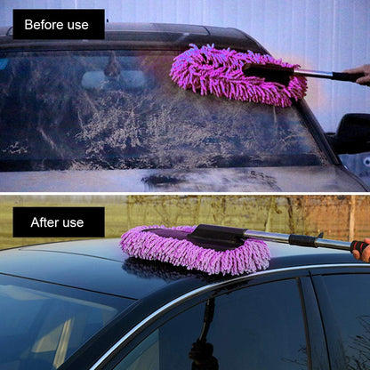Microfiber Car Cleaning Duster | Telescopic Handle Exterior & Interior Cleaner - Saadiq.pk