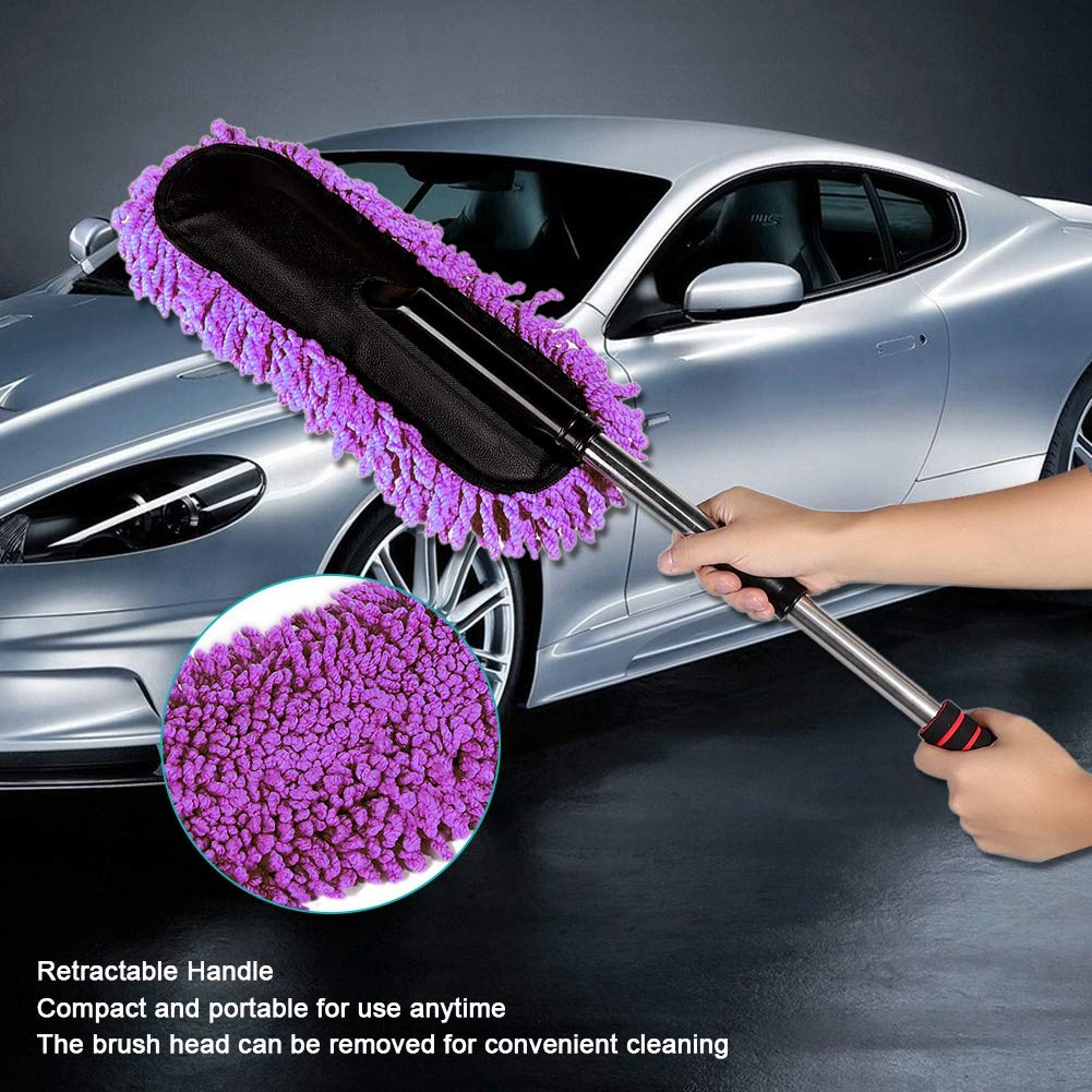 Microfiber Car Cleaning Duster | Telescopic Handle Exterior & Interior Cleaner - Saadiq.pk
