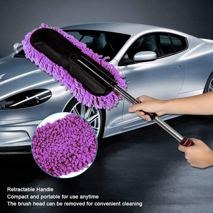 Microfiber Car Cleaning Duster | Telescopic Handle Exterior & Interior Cleaner - Saadiq.pk