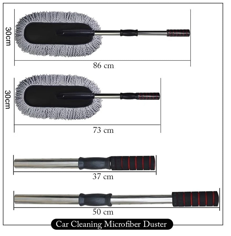 Microfiber Car Cleaning Duster | Telescopic Handle Exterior & Interior Cleaner - Saadiq.pk