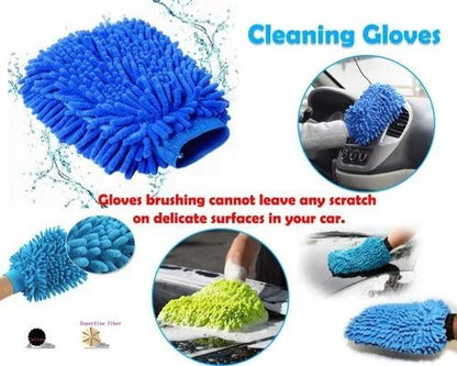 Microfiber Car Wash Gloves – Car Care Cleaning Mitt - Saadiq.pk