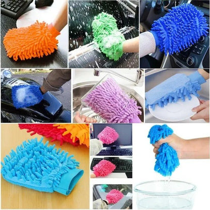 Microfiber Car Wash Gloves – Car Care Cleaning Mitt - Saadiq.pk