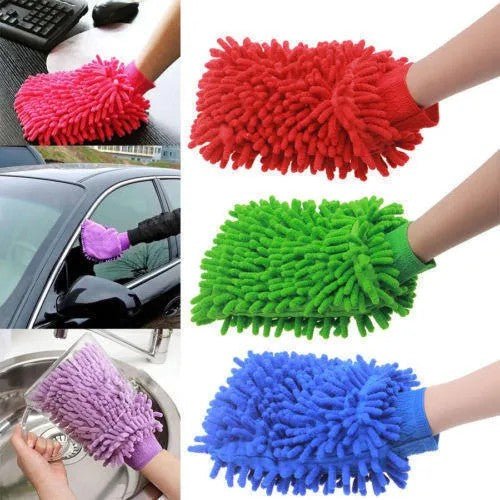 Microfiber Car Wash Gloves – Car Care Cleaning Mitt - Saadiq.pk