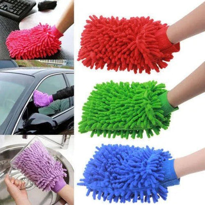 Microfiber Car Wash Gloves – Car Care Cleaning Mitt - Saadiq.pk