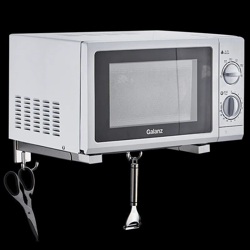 Microwave Oven Stand with 2 Hooks – Kitchen Storage & Organizer - Saadiq.pk