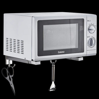 Microwave Oven Stand with 2 Hooks – Kitchen Storage & Organizer - Saadiq.pk