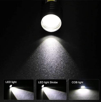 Mini 2 in 1 LED Rechargeable Flashlight – Compact Handheld Torch - Saadiq.pk