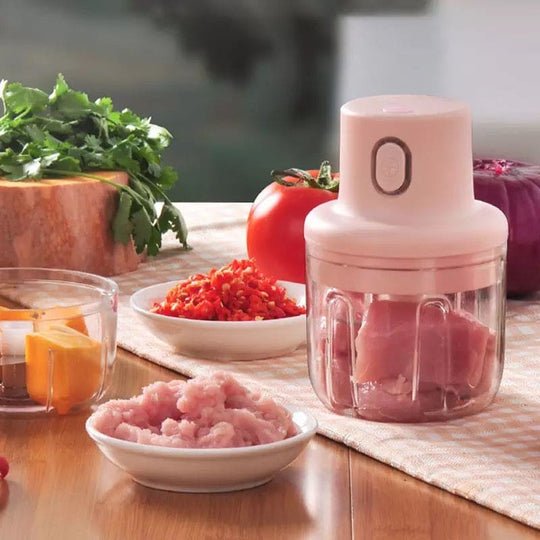Mini Electric Food Chopper – USB Rechargeable Vegetable & Meat Grinder - Saadiq.pk