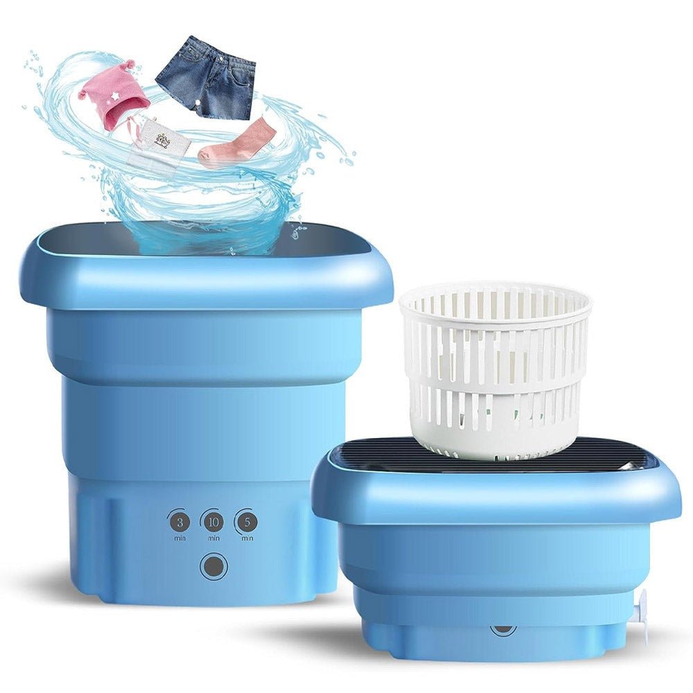 Mini Foldable Washing Machine – Portable Laundry Washer - Saadiq.pk