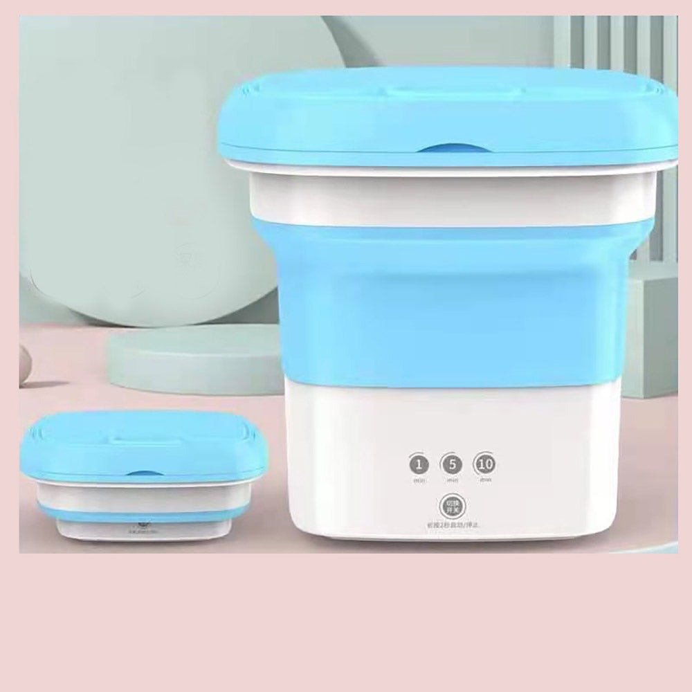 Mini Foldable Washing Machine – Portable Laundry Washer - Saadiq.pk