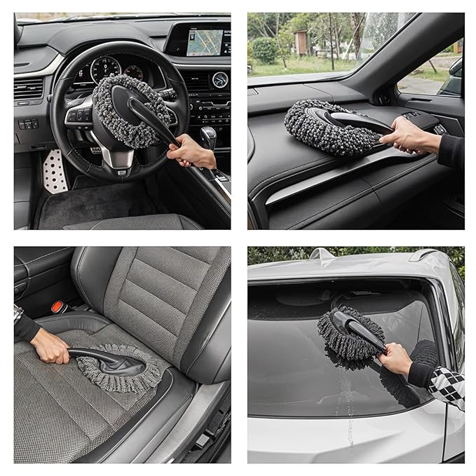 Mini Microfiber Car Duster – Portable Cleaning Brush for Cars - Saadiq.pk