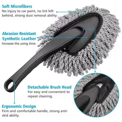 Mini Microfiber Car Duster – Portable Cleaning Brush for Cars - Saadiq.pk