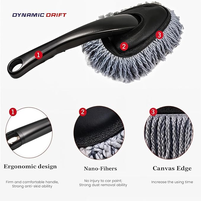 Mini Microfiber Car Duster – Portable Cleaning Brush for Cars - Saadiq.pk
