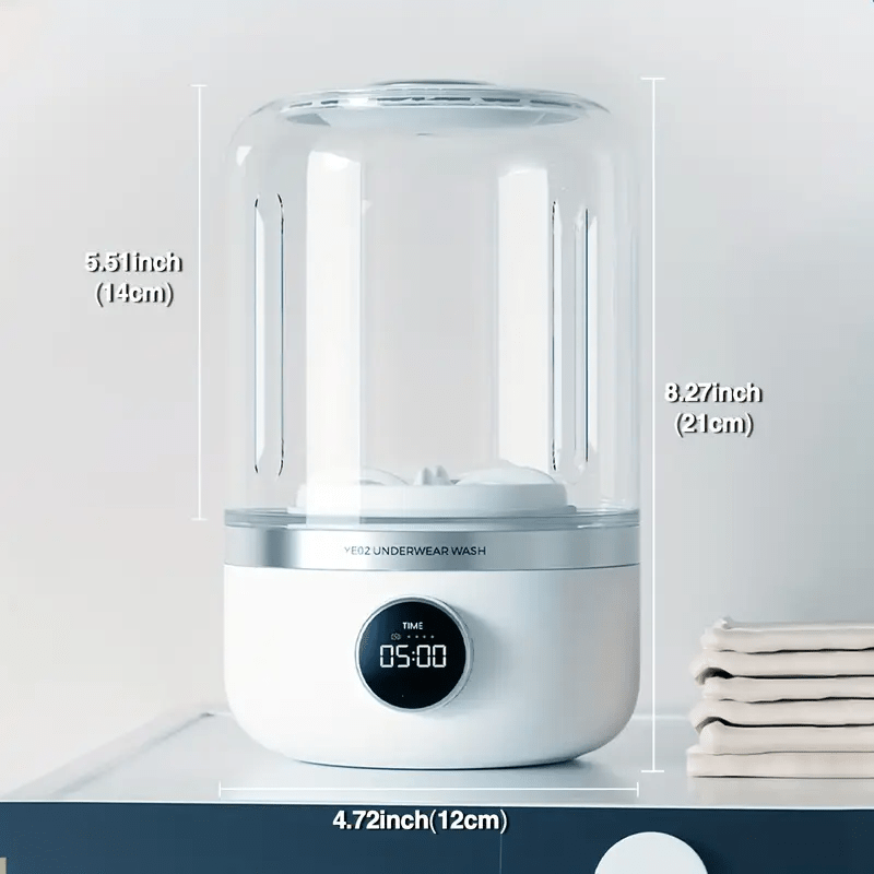 Mini Rechargeable Washing Machine – Portable Clothes Washer - Saadiq.pk