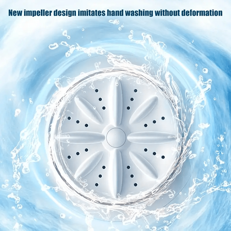 Mini Rechargeable Washing Machine – Portable Clothes Washer - Saadiq.pk