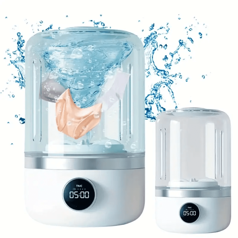 Mini Rechargeable Washing Machine – Portable Clothes Washer - Saadiq.pk