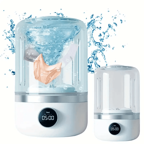 Mini Rechargeable Washing Machine – Portable Clothes Washer - Saadiq.pk