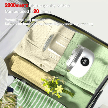 Mini Rechargeable Washing Machine – Portable Clothes Washer - Saadiq.pk