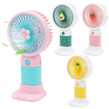 Mini Handheld Cooling Fan – Portable USB Rechargeable Fan (Random Character)