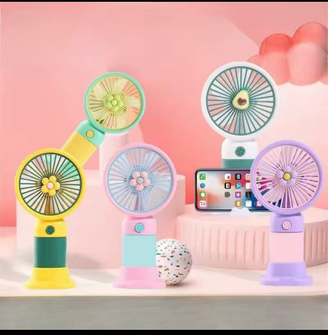 Mini Handheld Cooling Fan – Portable USB Rechargeable Fan (Random Character)