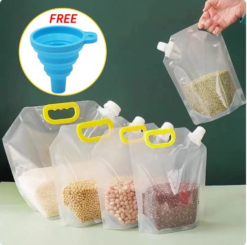 Moisture - Proof Sealed Transparent Food Grade Pouch – Reusable & Eco - Friendly - Saadiq.pk