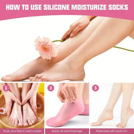 Moisturizing Jelly Socks for Dry Feet | Hydrating Gel Heel Socks for Cracked Heels, Rough Skin & Callus Repair - Saadiq.pk