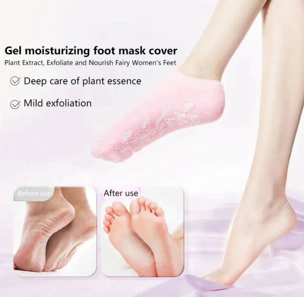 Moisturizing Spa Gel Socks – Deep Hydration Treatment for Soft & Cracked Heels - Saadiq.pk