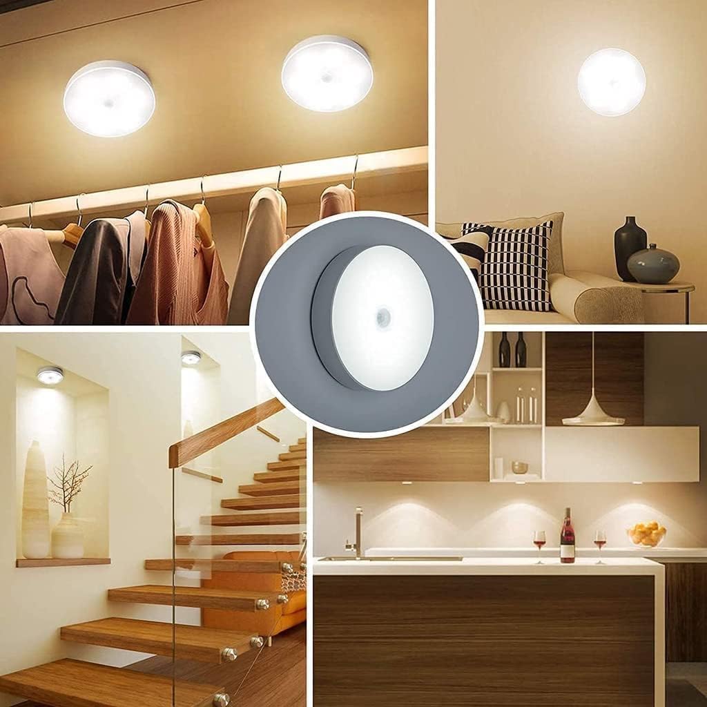 Motion Sensor LED Night Light – Wireless Rechargeable Cabinet & Stair Light with Magnetic Mount (PACK OF 2) - Saadiq.pk