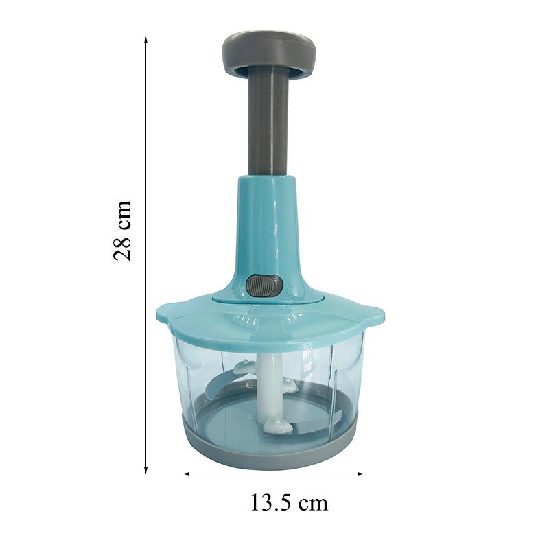 Multi - Functional Hand Push Speedy Chopper – 2L Manual Vegetable Cutter - Saadiq.pk