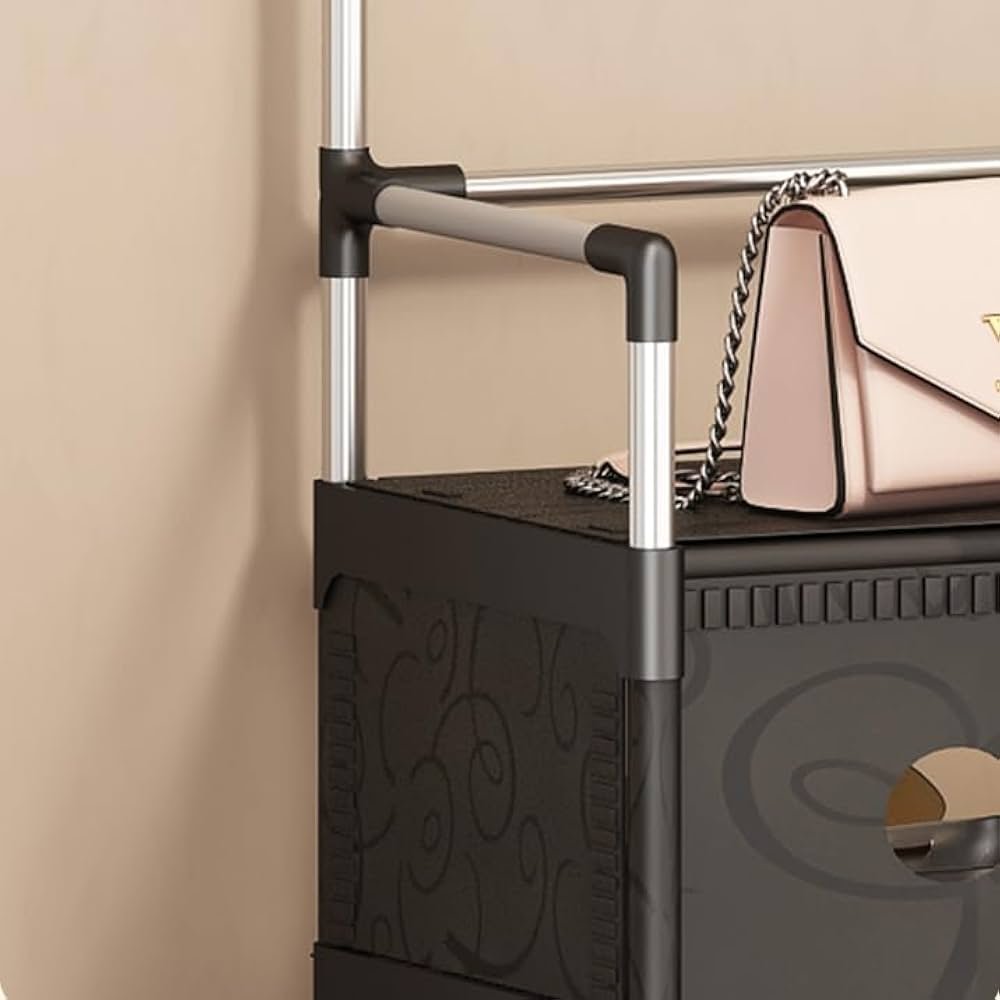 Multi - Functional Shoe & Coat Rack with Dustproof Cover – Space Saving Storage Organizer - Saadiq.pk