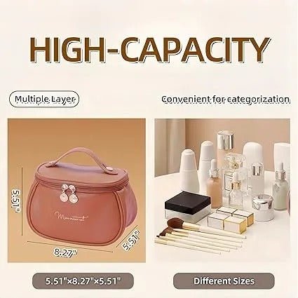 Multifunction Travel Cosmetic Bag – Large Capacity Waterproof Makeup & Toiletry Organizer for Women - Saadiq.pk