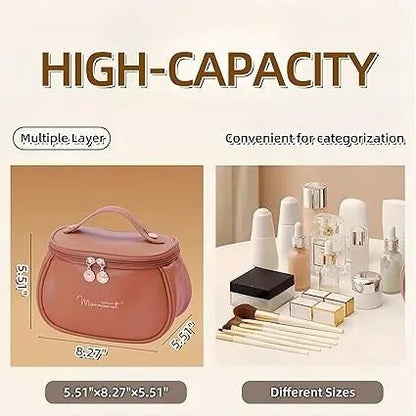 Multifunction Travel Cosmetic Bag – Large Capacity Waterproof Makeup & Toiletry Organizer for Women - Saadiq.pk
