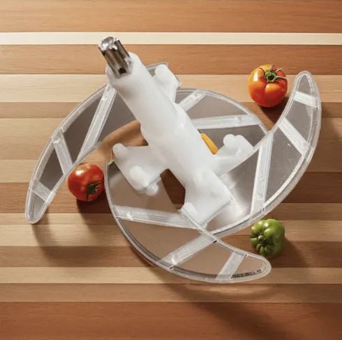 Multifunctional Manual Stainless Steel Push Chopper – Large Capacity - 2L - Saadiq.pk