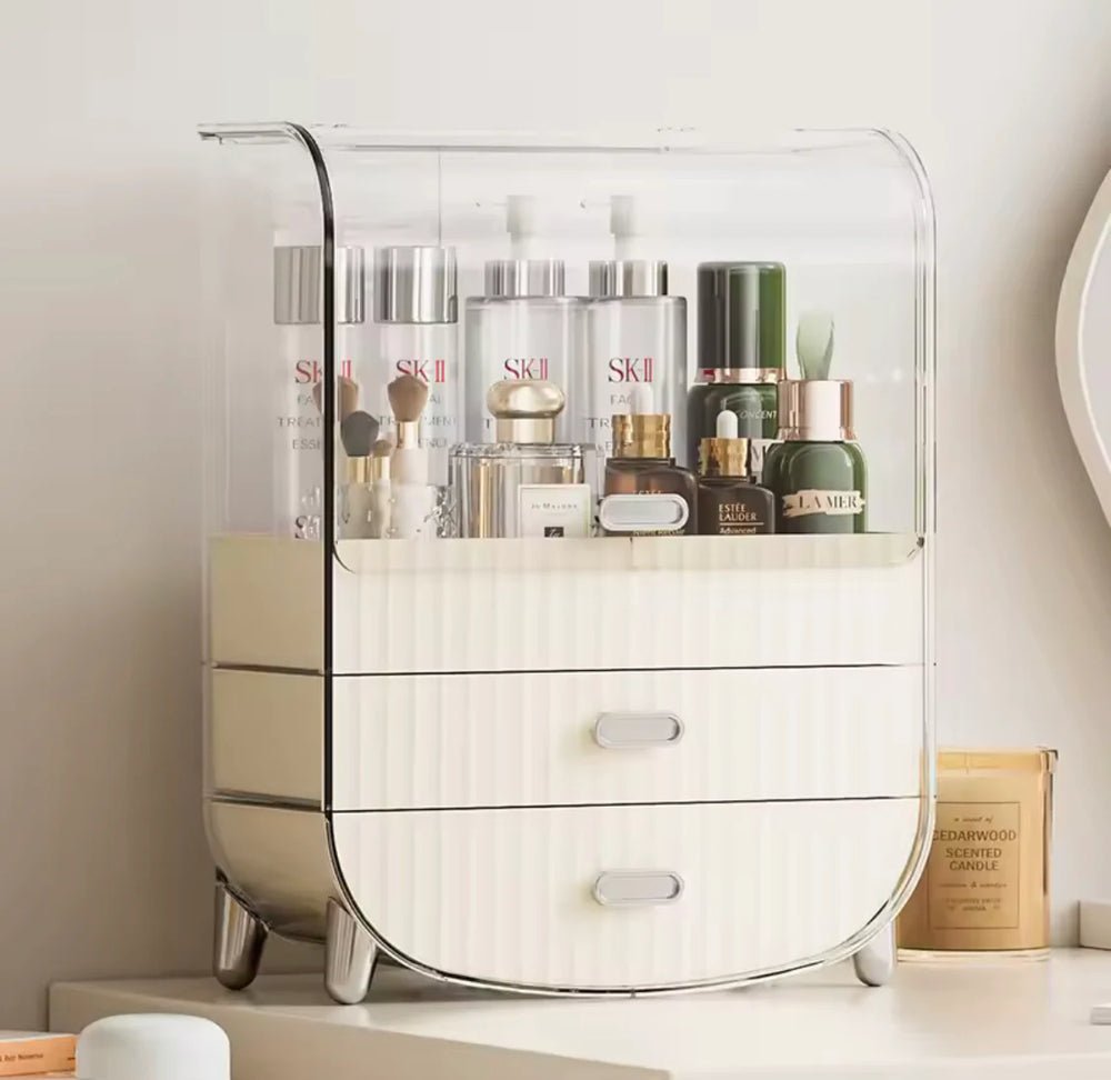 Multipurpose Acrylic Cosmetic Organizer – Transparent Makeup Drawer Box - Saadiq.pk