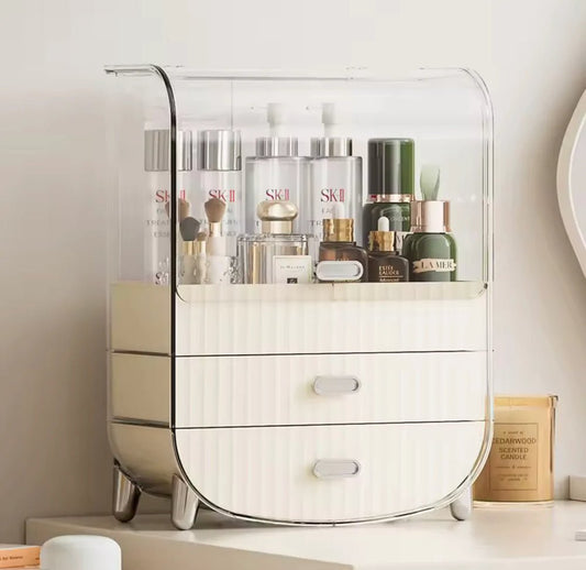 Multipurpose Acrylic Cosmetic Organizer – Transparent Makeup Drawer Box - Saadiq.pk