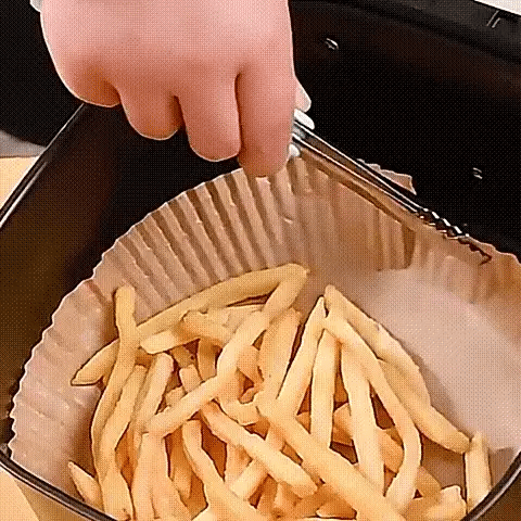 Non - Stick Air Fryer Paper (50 Pcs) fryer mess - free! 🍟 🔥 - Saadiq.pk