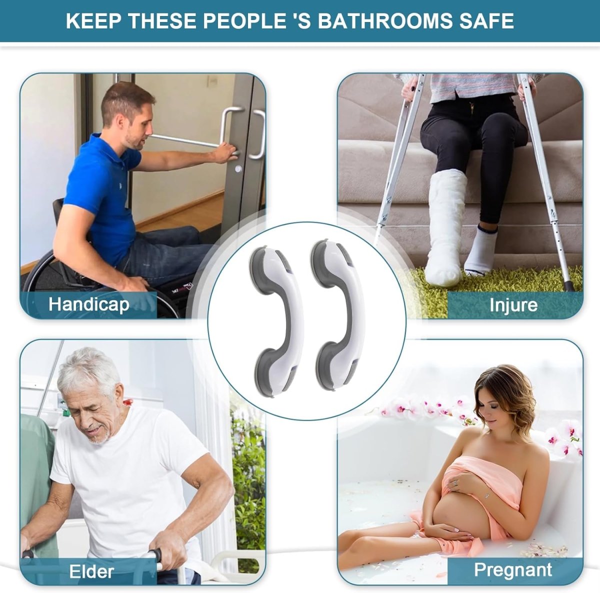 Non‑Slip Helping Handle | Safety Support Grip for Elderly, Kids & Patients - Saadiq.pk