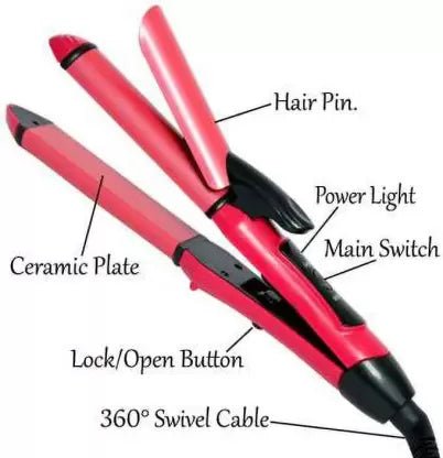 Nova 2 in 1 Hair Straightener & Curler - Saadiq.pk