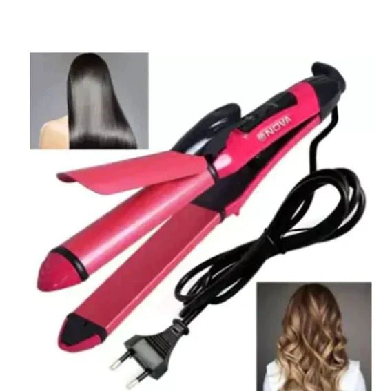 Nova 2 in 1 Hair Straightener & Curler - Saadiq.pk