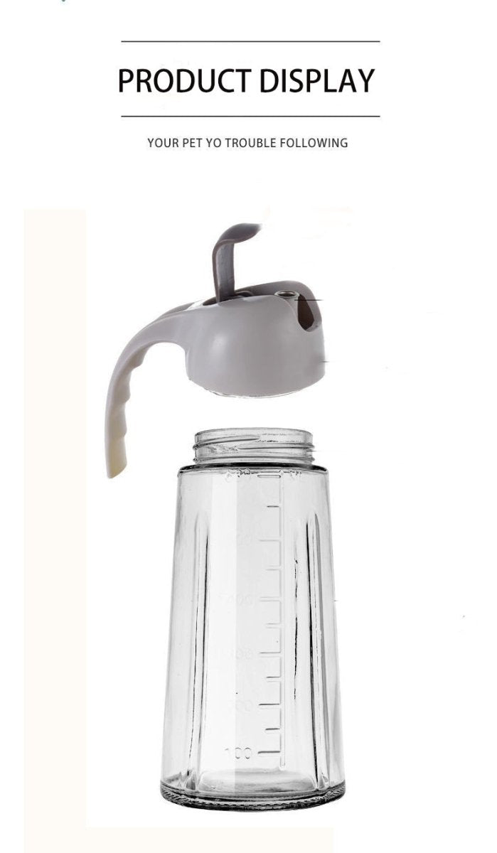 Oil Jug Dispenser (600 ml) – Automatic Flip Cap, Leak - Proof Glass Bottle - Saadiq.pk