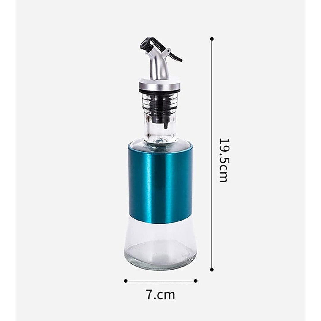 Glass Oil Dispenser Bottle – Stainless Steel Pourer | Leak-Proof Kitchen Oil & Vinegar Container 300ML