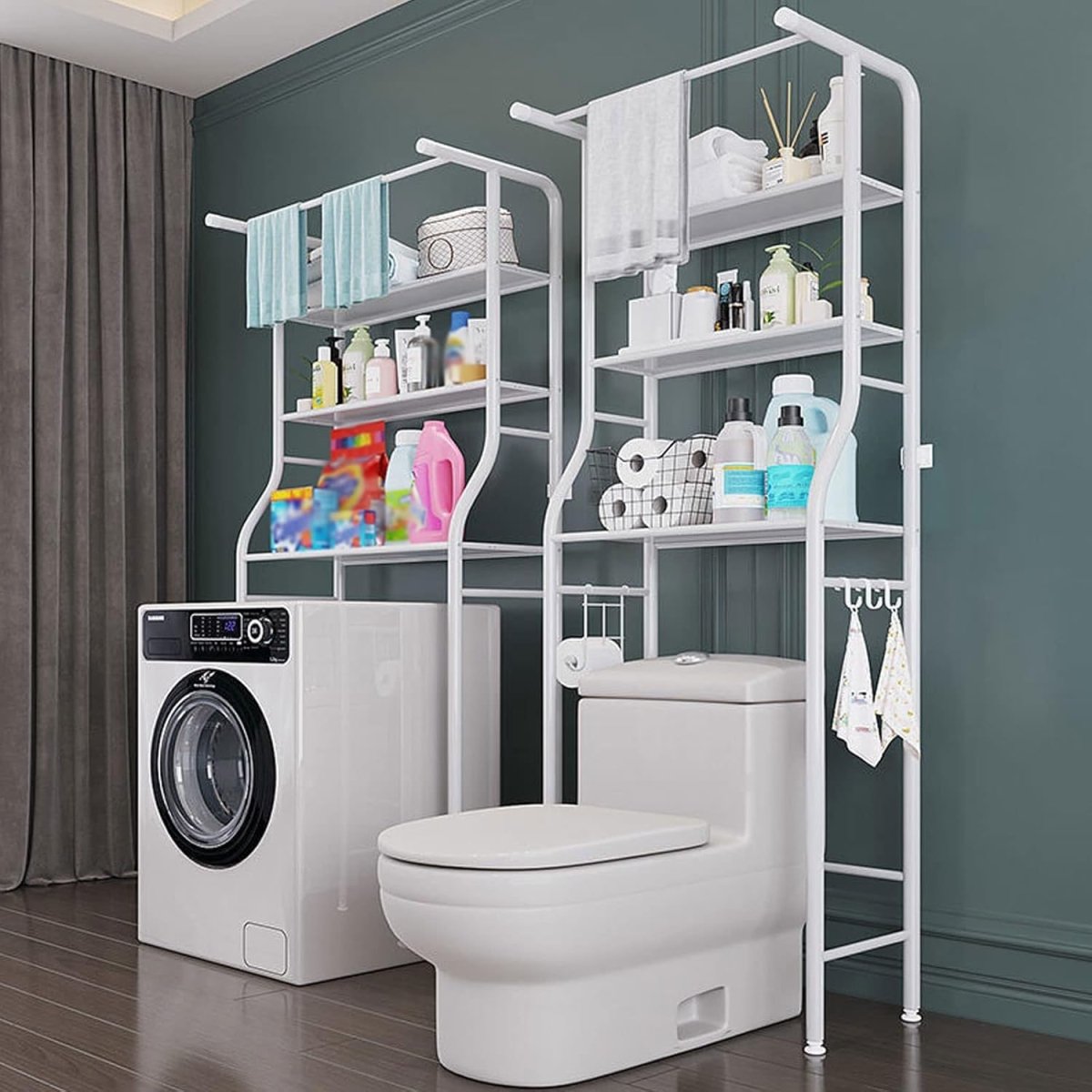 Over - The - Commode Iron Bathroom Shelf – 3 - Tier Organizer - Saadiq.pk