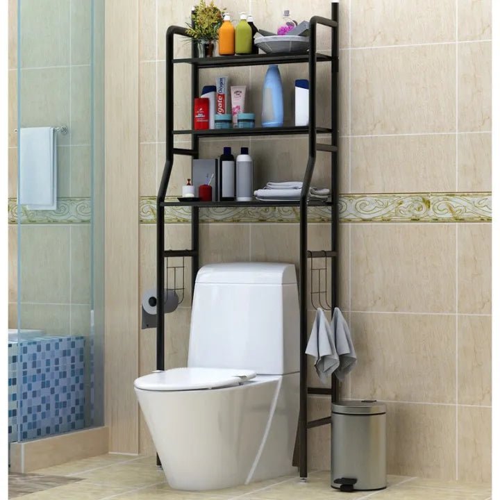 Over - The - Commode Iron Bathroom Shelf – 3 - Tier Organizer - Saadiq.pk