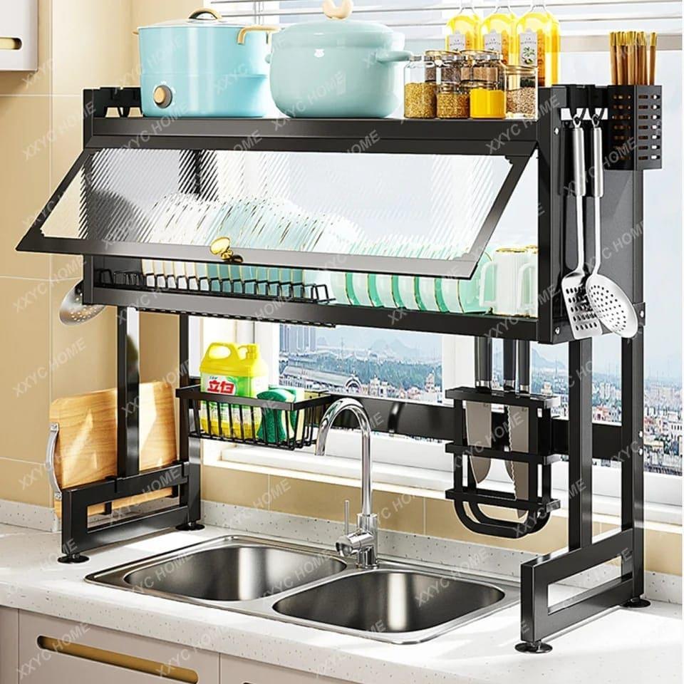 Over The Sink Rack for Kitchen – Multi - Functional Kitchen Storage Organizer - Saadiq.pk