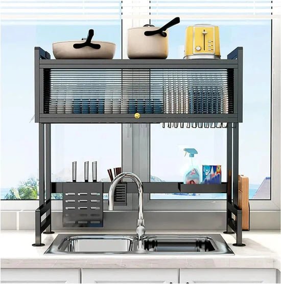 Over The Sink Rack for Kitchen – Multi - Functional Kitchen Storage Organizer - Saadiq.pk