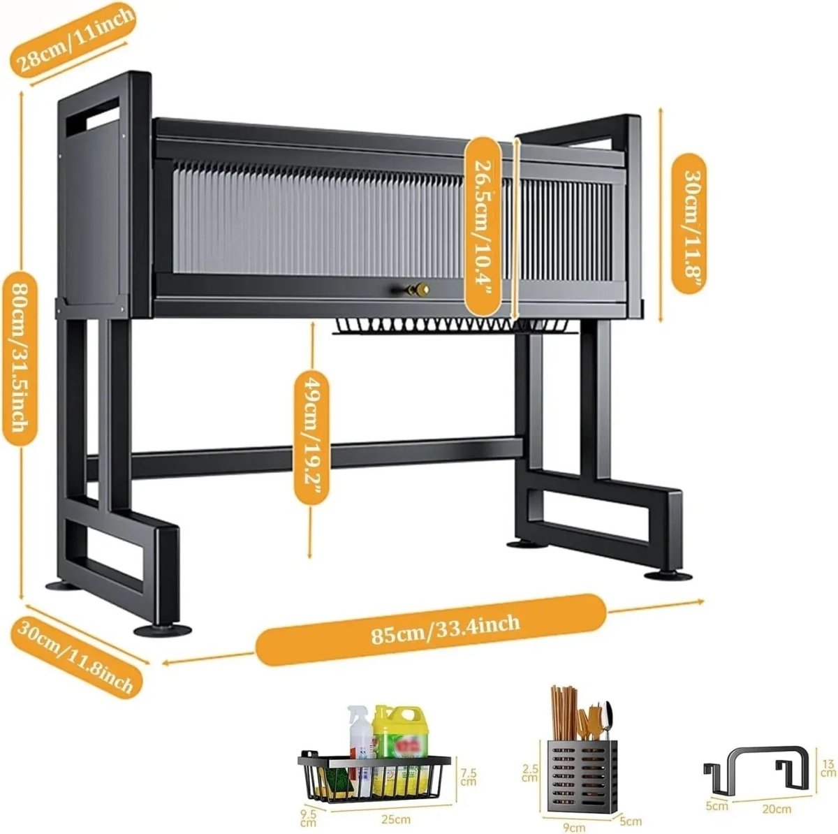 Over The Sink Rack for Kitchen – Multi - Functional Kitchen Storage Organizer - Saadiq.pk