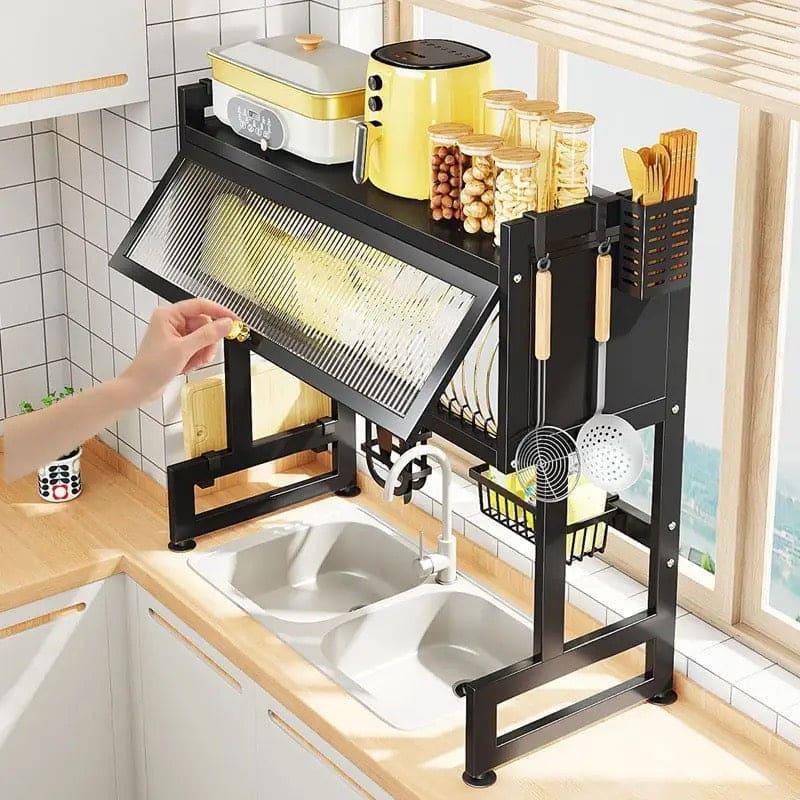 Over The Sink Rack for Kitchen – Multi - Functional Kitchen Storage Organizer - Saadiq.pk
